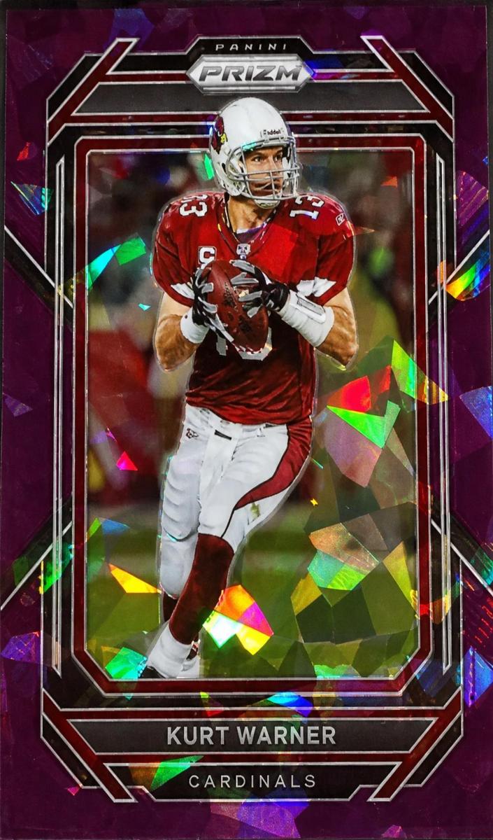 2022 Panini Prizm Football Purple Ice Kurt Warner #9 PSA 9