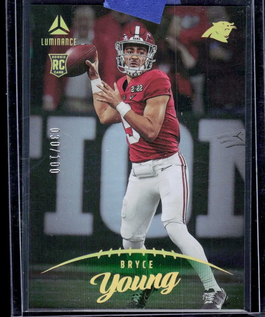 2023 Panini Luminance Football Green Bryce Young #175 PSA 9