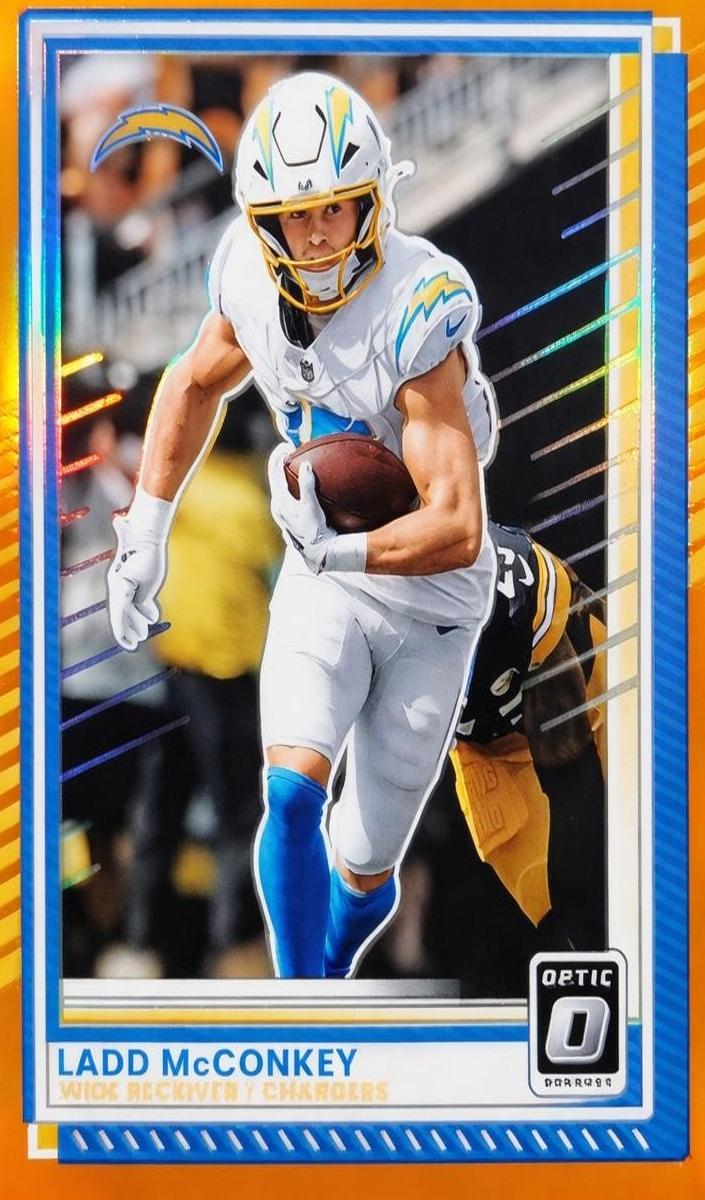 2025 Donruss Optic Football Orange Ladd McConkey #26