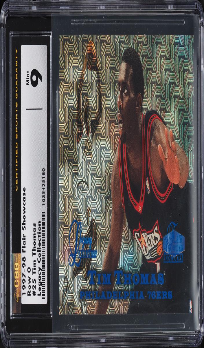 1997 Flair Showcase Basketball Row 0 Tim Thomas #25 CSG 8.5