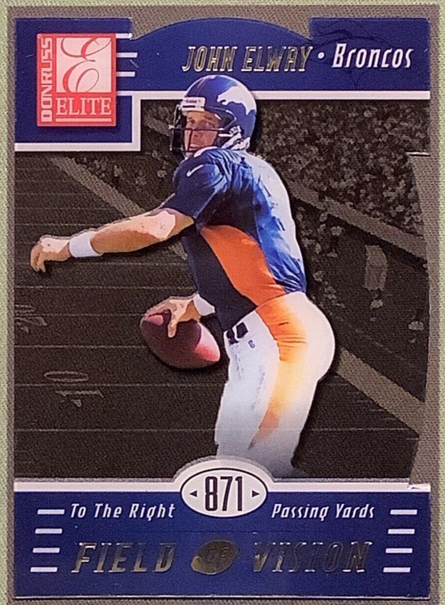 1999 Donruss Elite Football Die Cut John Elway #10c