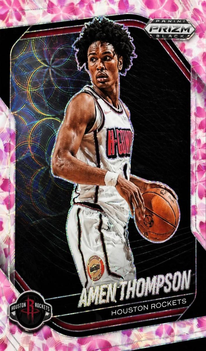 2024 Panini Prizm Black Basketball Cherry Blossom Amen Thompson #76
