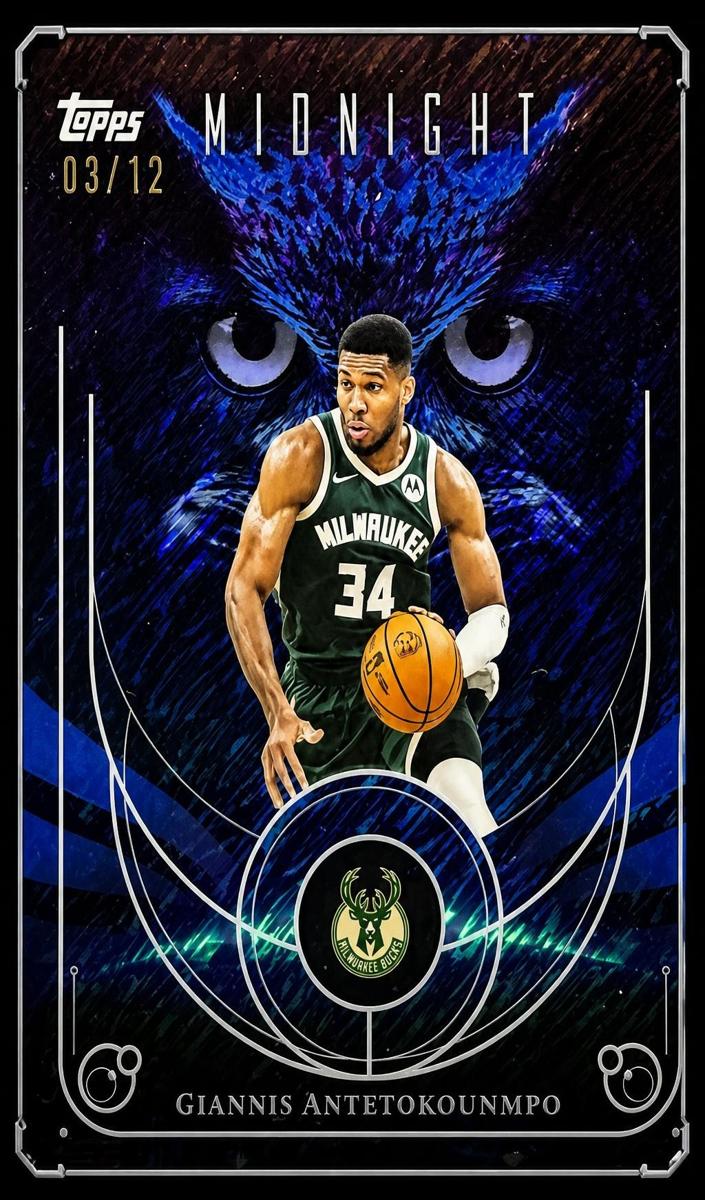 2025 Topps Midnight Basketball Midnight Giannis Antetokounmpo #NO-13