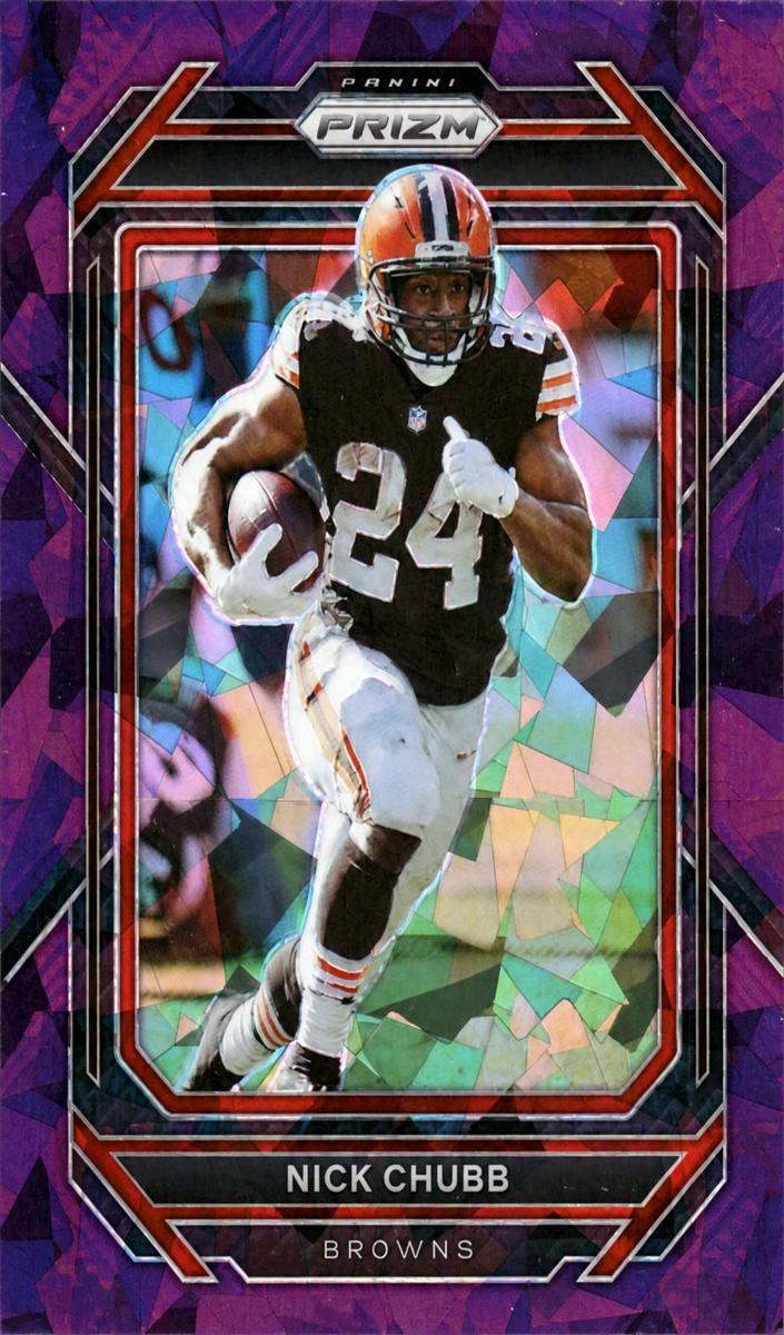 2022 Panini Prizm Football Purple Ice Nick Chubb #67