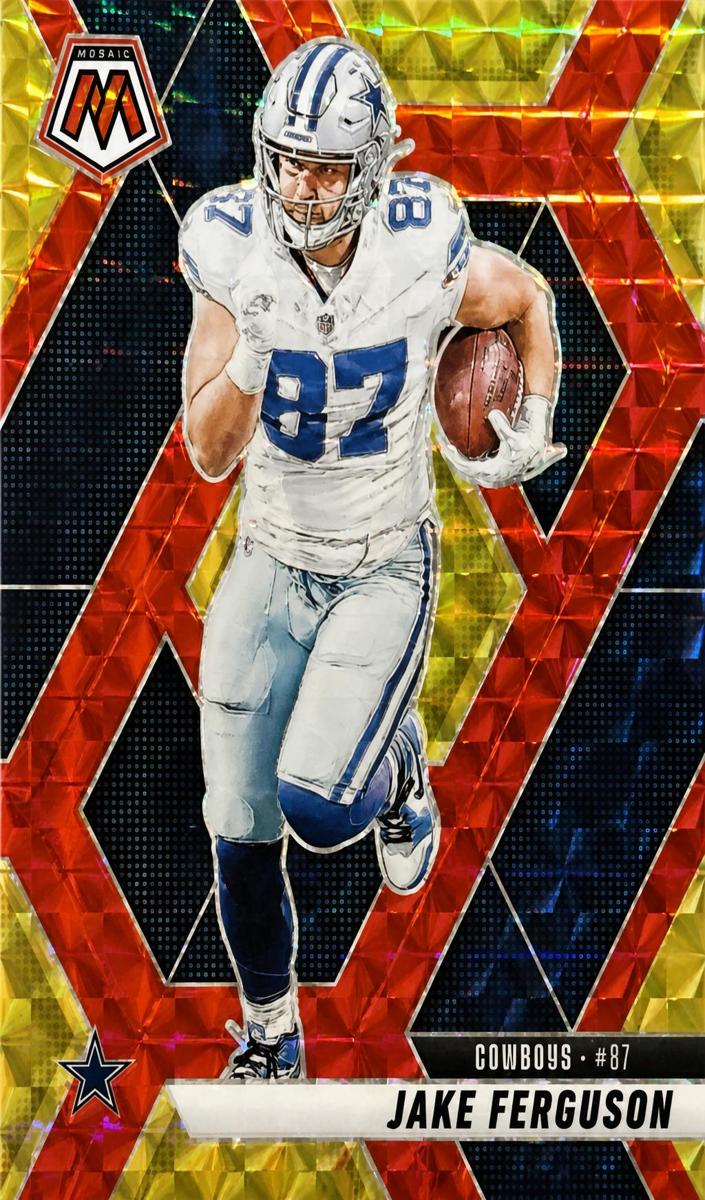 2025 Panini Mosaic Football Choice Fusion Red and Yellow Jake Ferguson #175