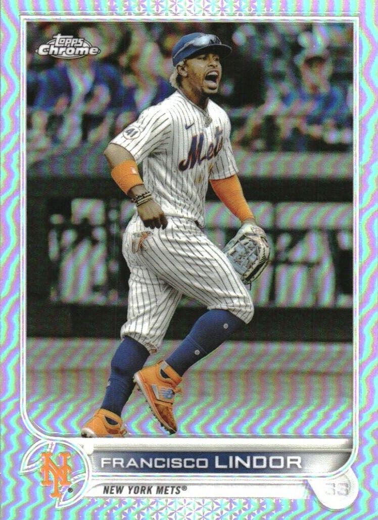 2022 Topps Chrome Baseball Refractor Francisco Lindor #166