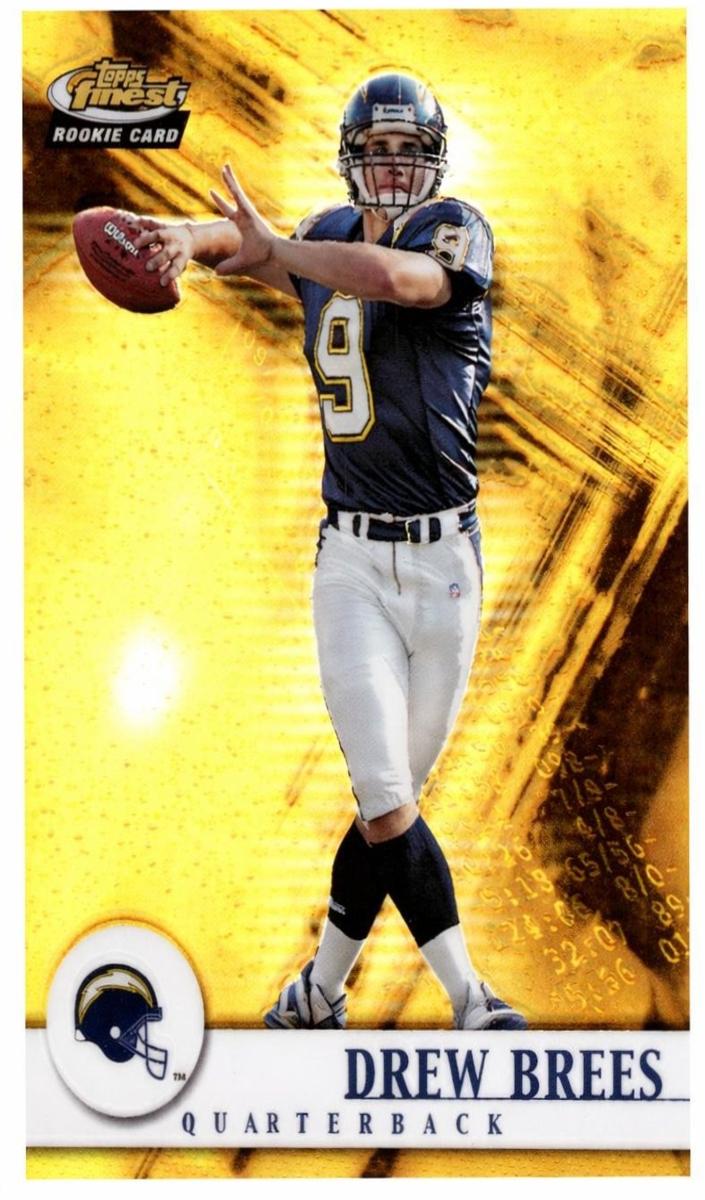 2001 Topps Finest Football Drew Brees #127