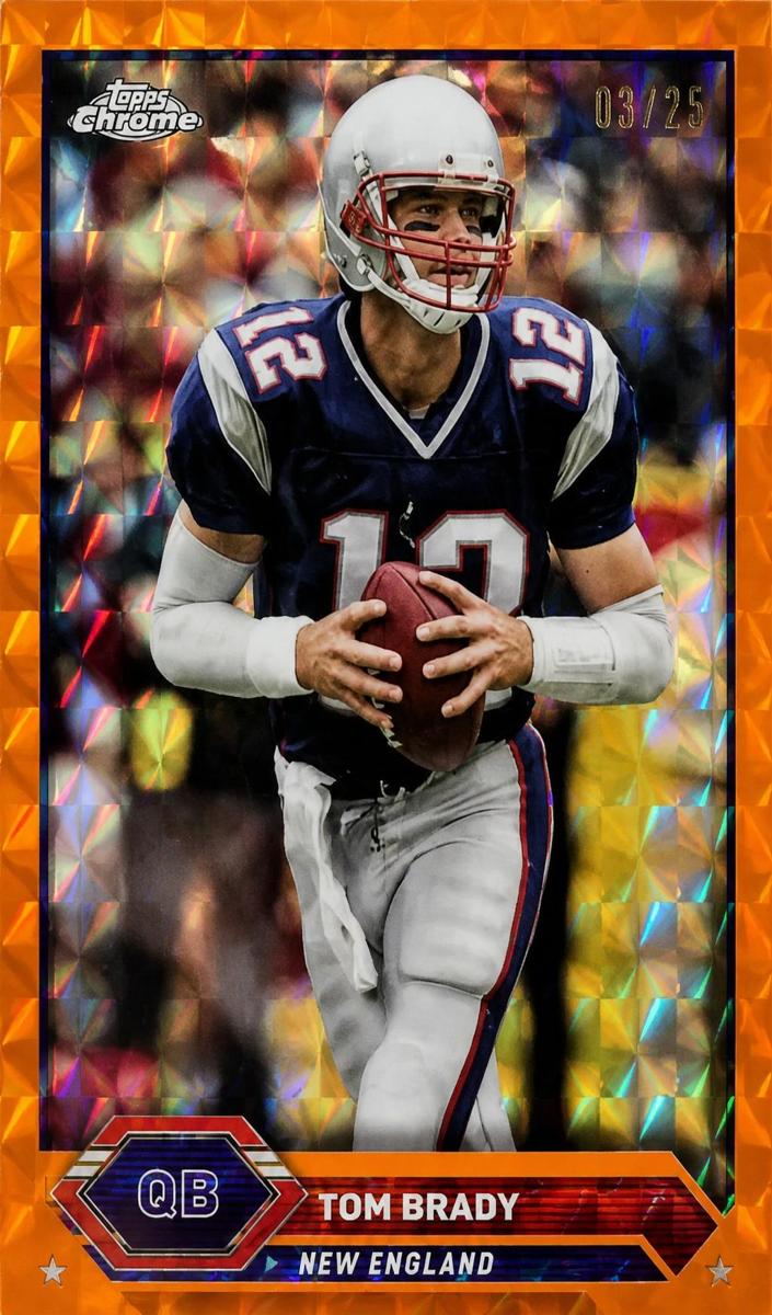 2023 Topps Composite Football Geometric Orange Tom Brady #14 PSA 9