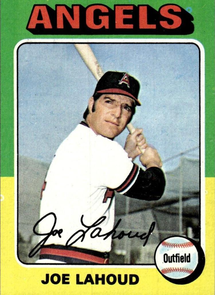 1975 Topps Baseball Joe Lahoud #317 PSA 8