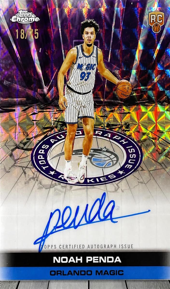 2025 Topps Chrome Basketball Geometric Purple Refractor Noah Penda #TAIR-NP