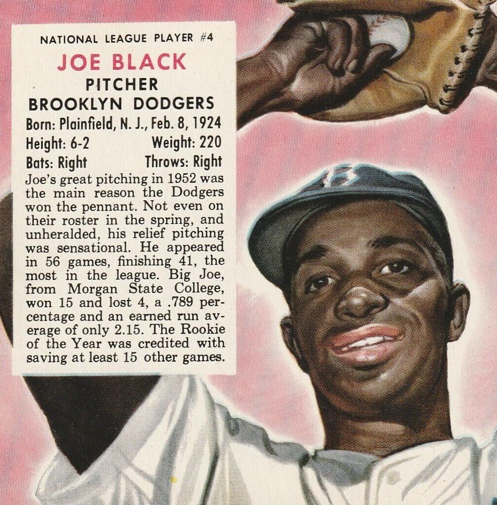 1953 Red Man Tobacco Baseball Joe Black #4