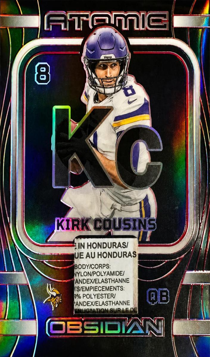 2023 Panini Obsidian Football Electric Etch Red Kirk Cousins #AMA-KCO