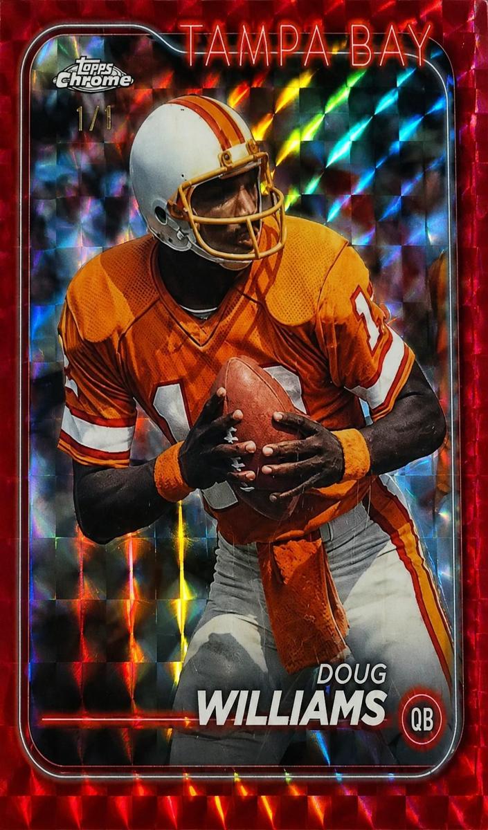 2024 Topps Chrome Football Red Geometric Refractor Doug Williams #184
