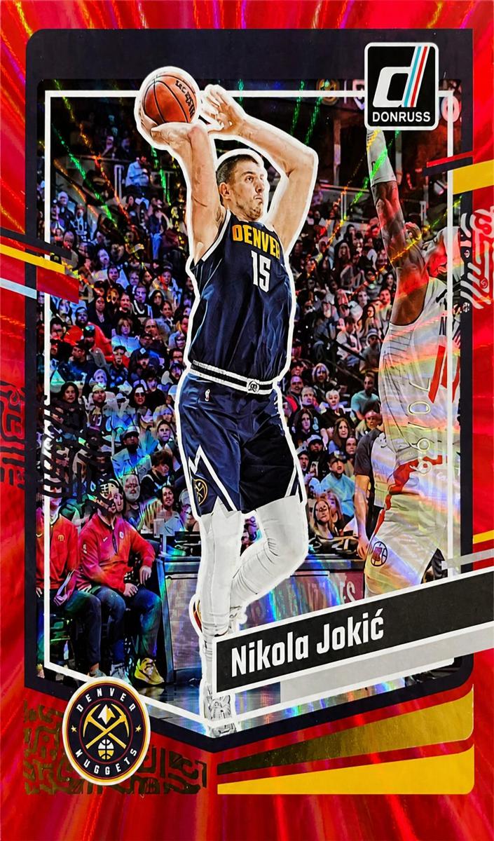 2023 Panini Donruss Basketball Holo Red Laser Nikola Jokic #58