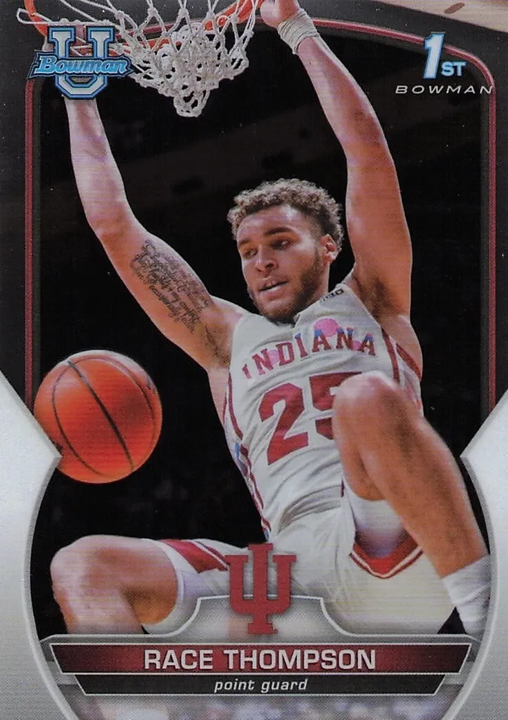 2022 Bowman Chrome University Basketball Base Race Thompson #65