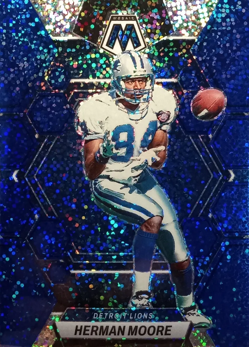 2023 Panini Mosaic Football Blue Sparkle Herman Moore #191