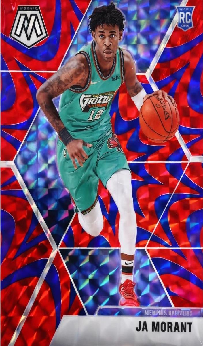 2019 Panini Mosaic Basketball Mosaic Reactive Blue Ja Morant #219
