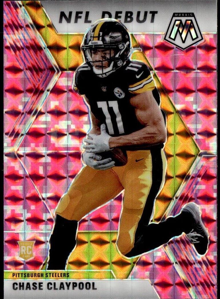2020 Panini Mosaic Football Mosaic Camo Pink Chase Claypool #278 PSA 9