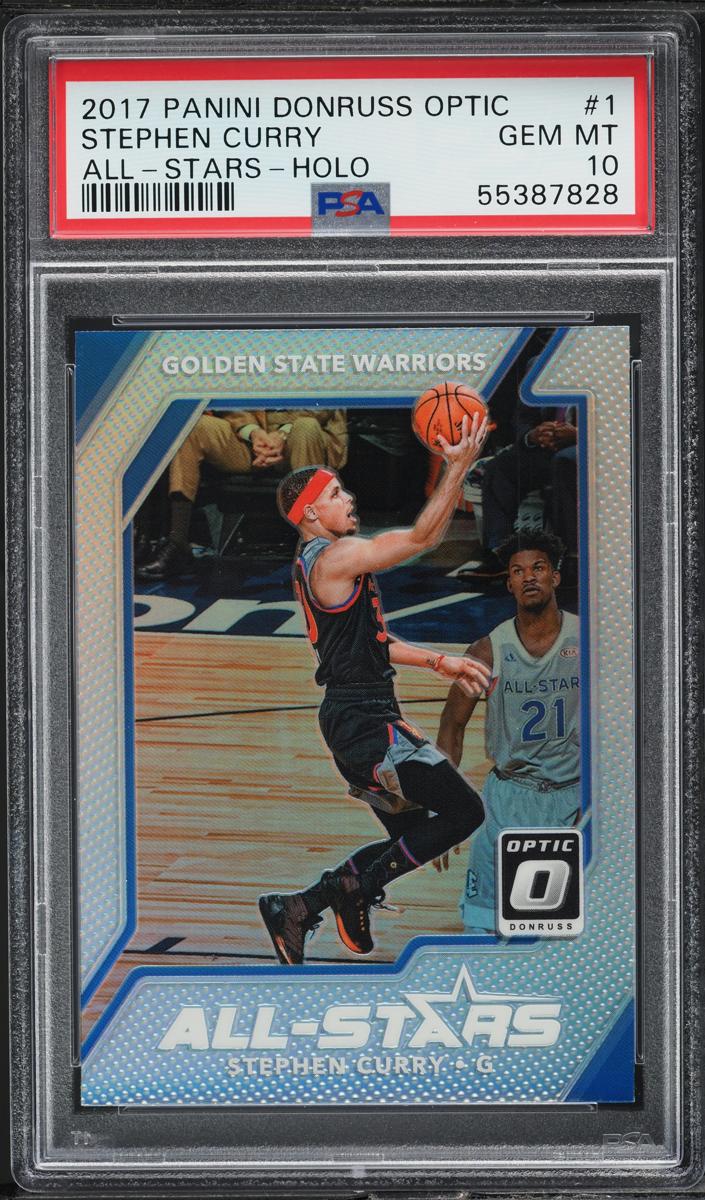 2017 Donruss Optic Basketball Holo Stephen Curry #1 PSA 9