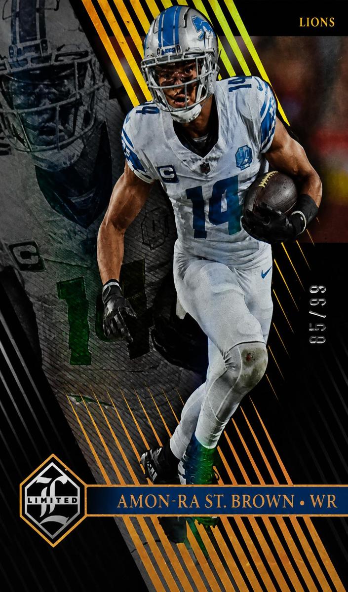 2023 Panini Limited Football Gold Spotlight Amon-Ra St. Brown #34