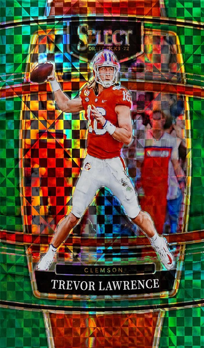 2022 Panini Select Draft Picks Football Green Prizm Trevor Lawrence #39