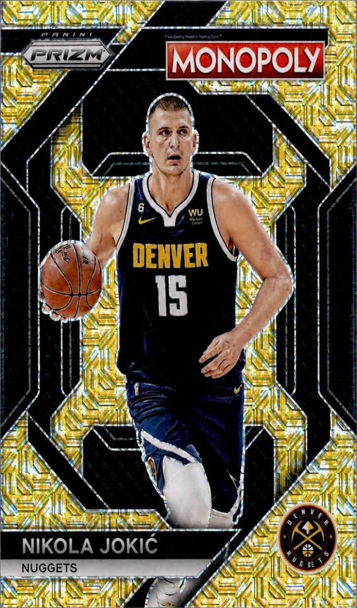 2023 Panini Prizm Monopoly Basketball Gold Millionaire Shimmer Nikola Jokic #PS1 PSA 8.5