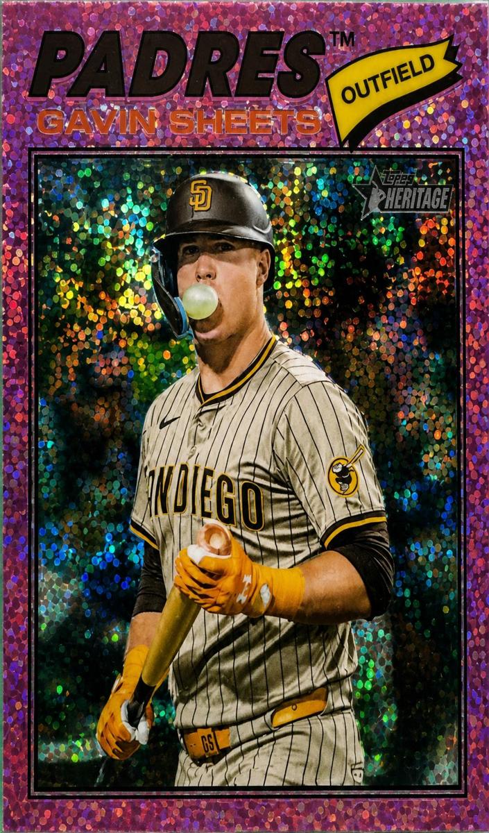 2026 Topps Heritage Baseball Pink Sparkle Refractor Gavin Sheets #127