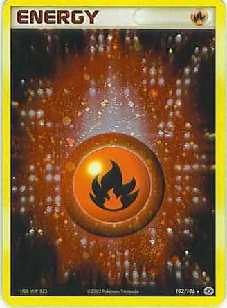 2005 Pokemon EX Emerald Fire Energy #102 PSA 8