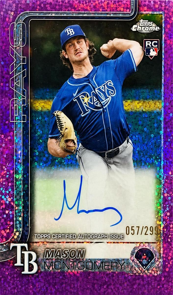 2025 Topps Chrome Baseball Purple Speckle Refractor Mason Montgomery #RA-MMO