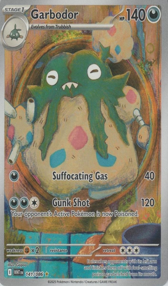 2025 Pokemon Scarlet & Violet White Flare Garbodor #141 PSA 10