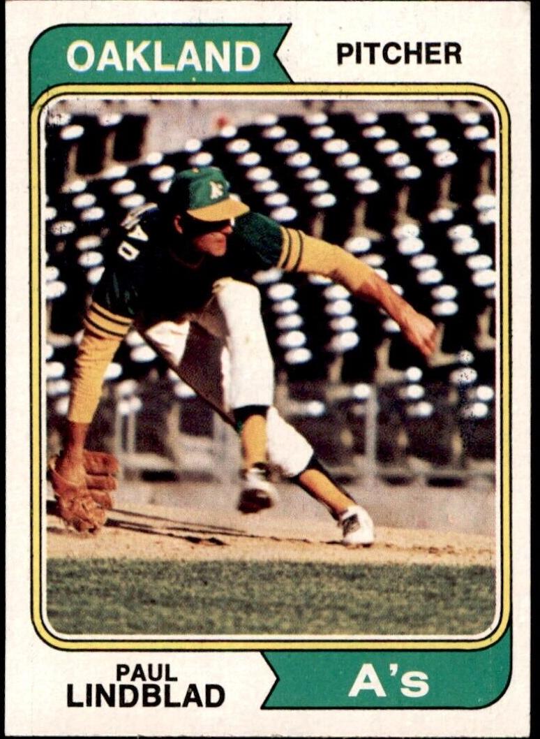 1974 Topps Baseball Paul Lindblad #369