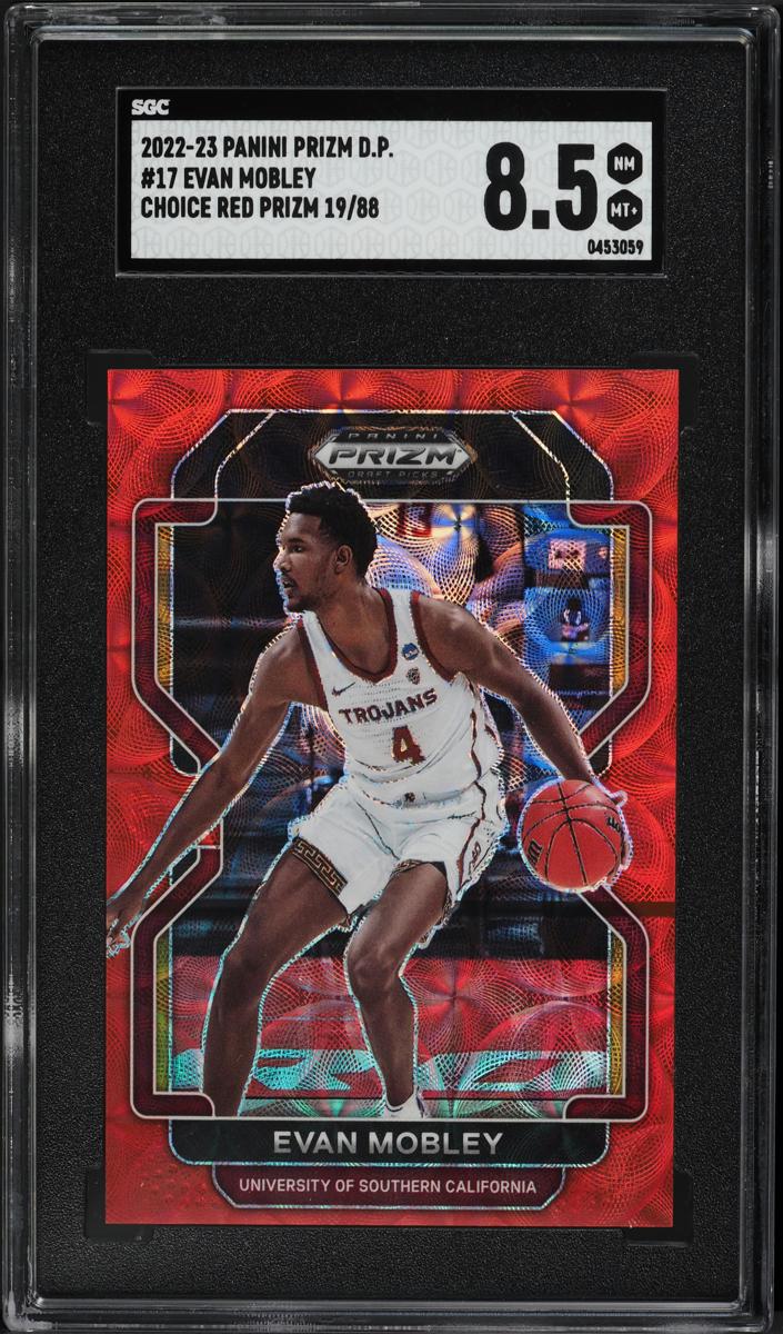 2022 Panini Prizm Draft Picks Basketball Choice Red Evan Mobley #17 SGC 8.5