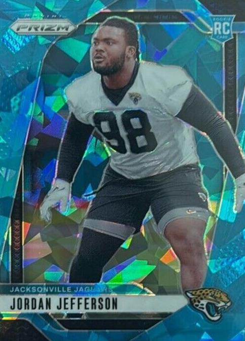 2024 Panini Prizm Football Blue Ice Jordan Jefferson #358