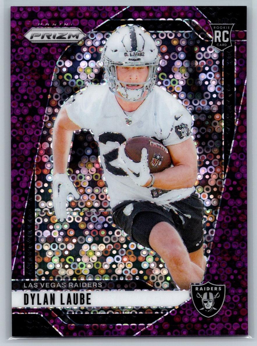 2024 Panini Prizm Football No Huddle Purple Dylan Laube #330
