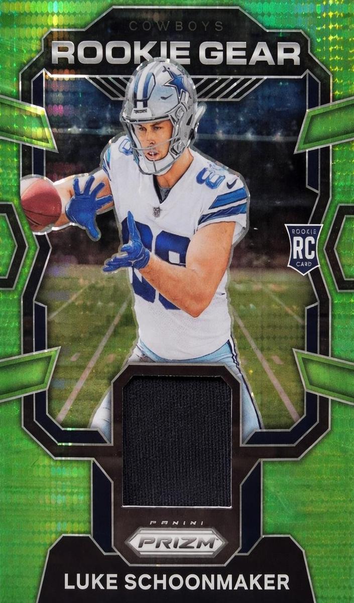 2023 Panini Prizm Football Neon Green Pulsar Luke Schoonmaker #RG-LS PSA 9