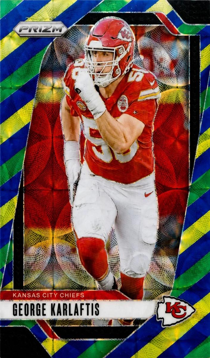 2024 Panini Prizm Football Choice Blue Yellow and Green George Karlaftis #142