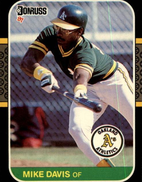 1987 Donruss Baseball Mike Davis #133 PSA 8