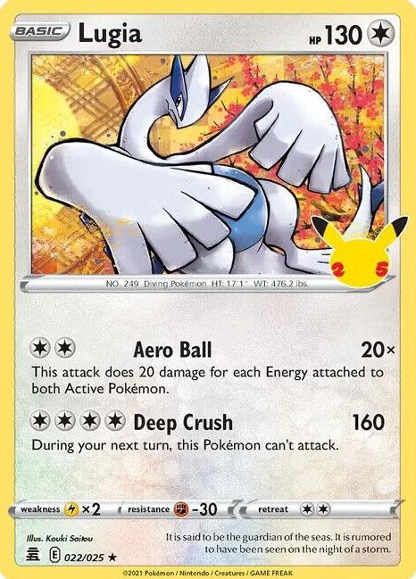 2021 Pokemon Celebrations Lugia #22