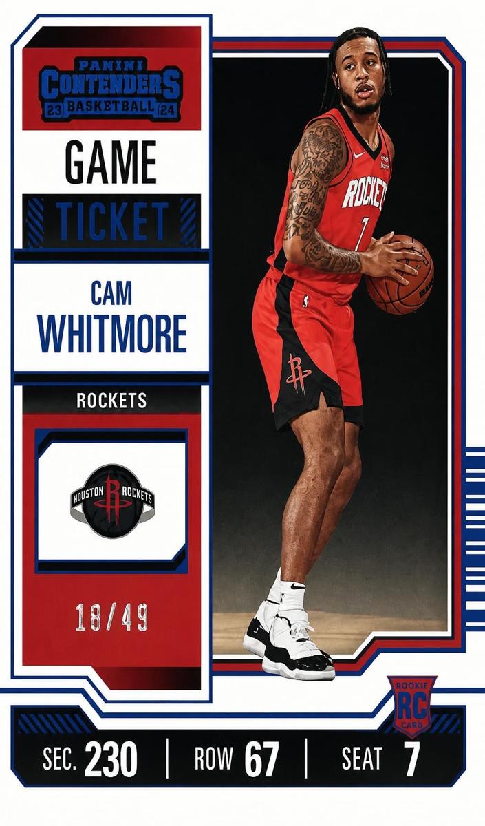 2023 Panini Contenders Basketball Blue Game Ticket Cam Whitmore #95