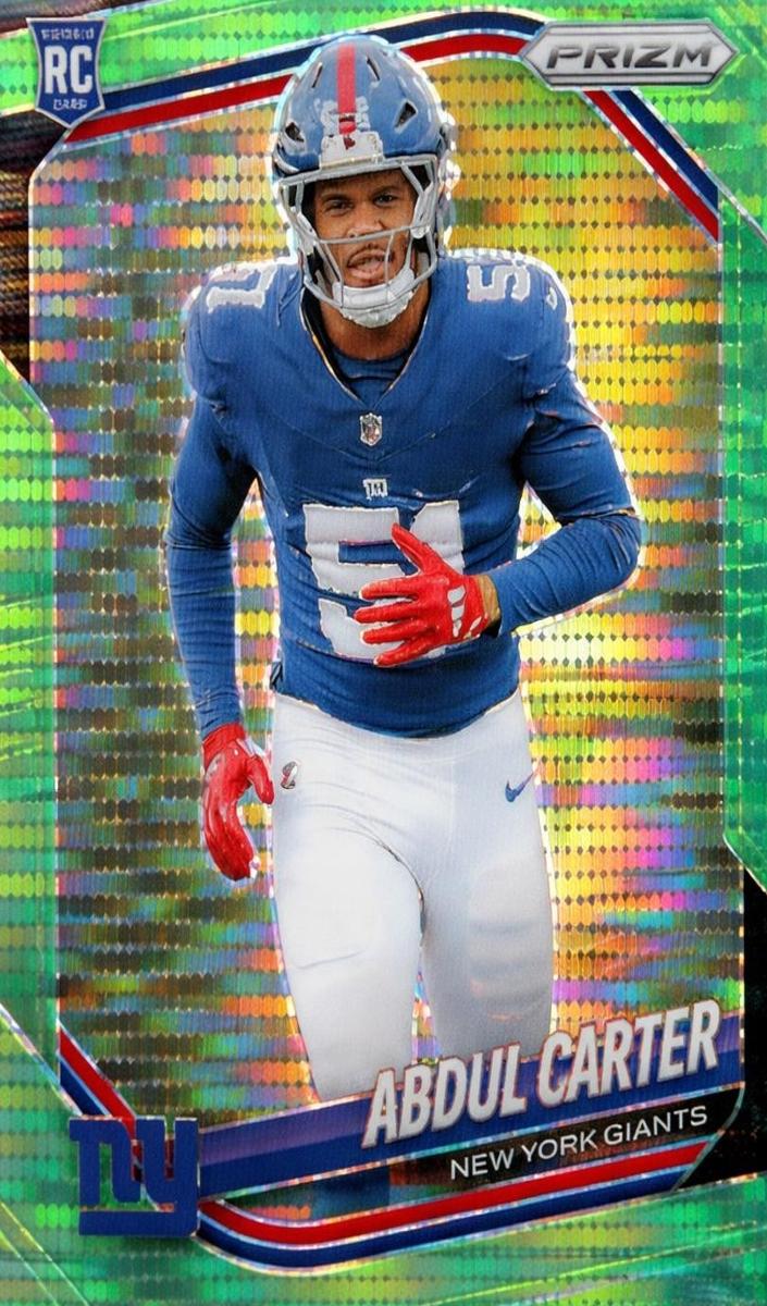 2025 Panini Prizm Football Neon Green Pulsar Abdul Carter #394