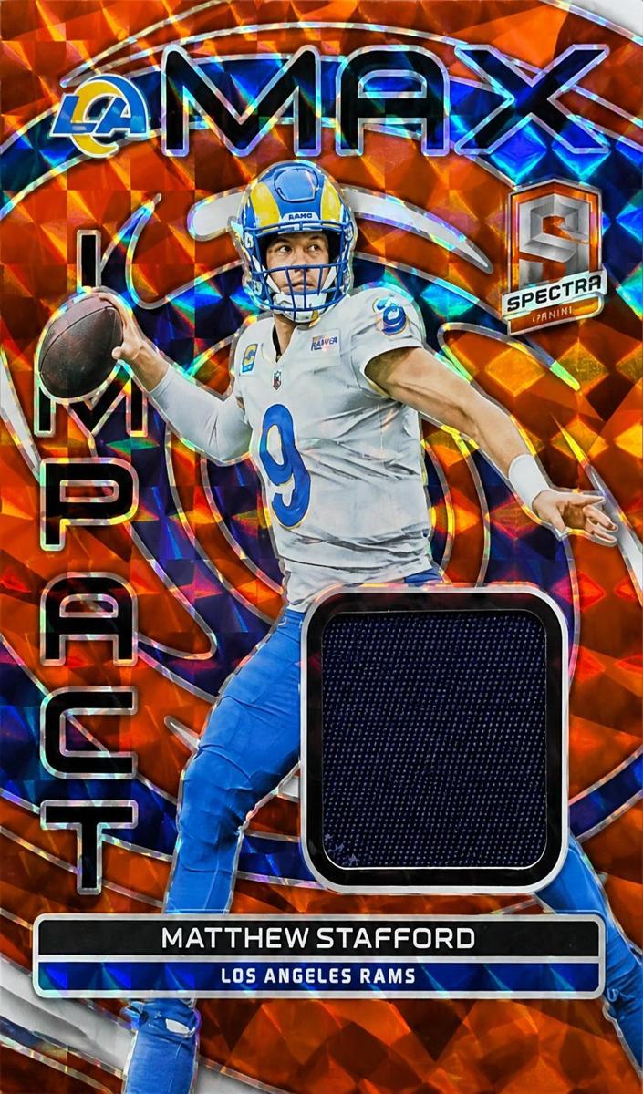 2023 Panini Spectra Football Neon Orange Matthew Stafford #MI-MST