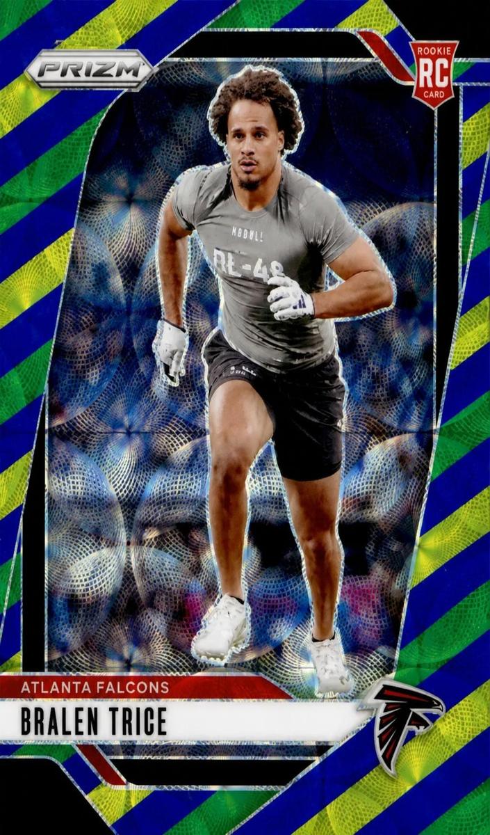 2024 Panini Prizm Football Choice Blue Yellow and Green Bralen Trice #312