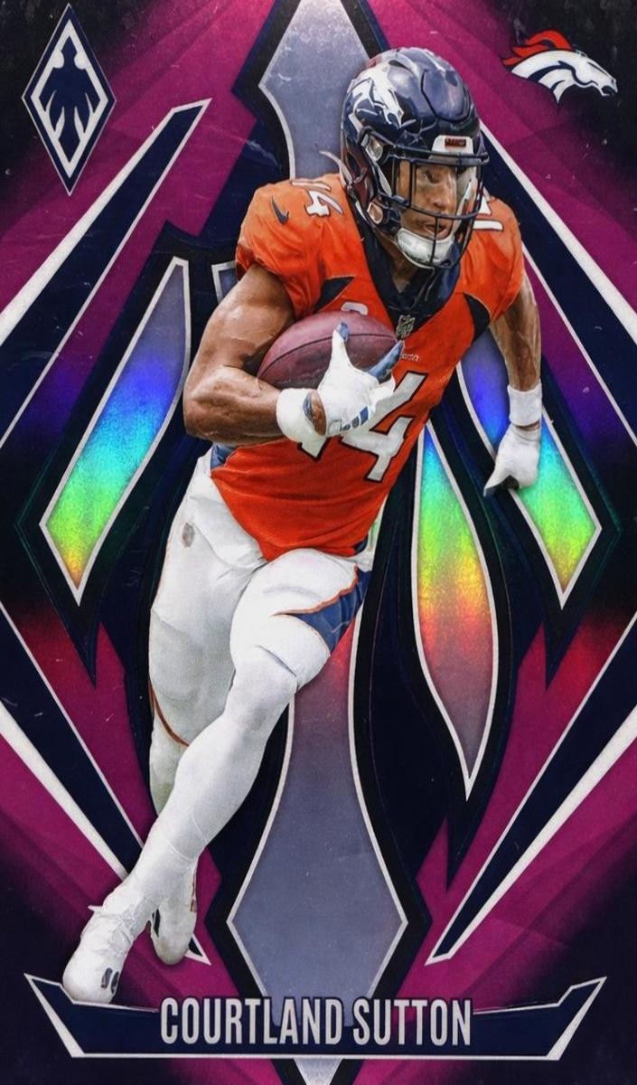 2024 Panini Phoenix Football Pink Fade Courtland Sutton #29