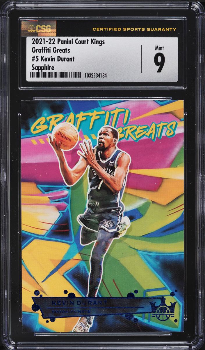2021 Panini Court Kings Basketball Sapphire Kevin Durant #5 CSG 8.5