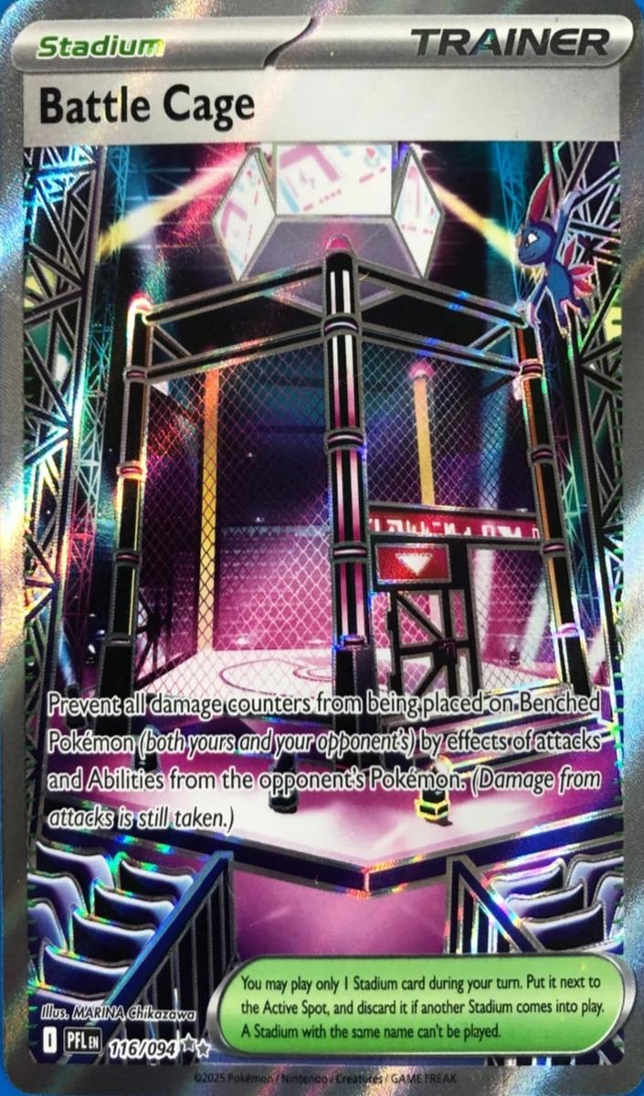 2025 Pokemon Mega Evolution Phantasmal Flames Battle Cage #116 PSA 9