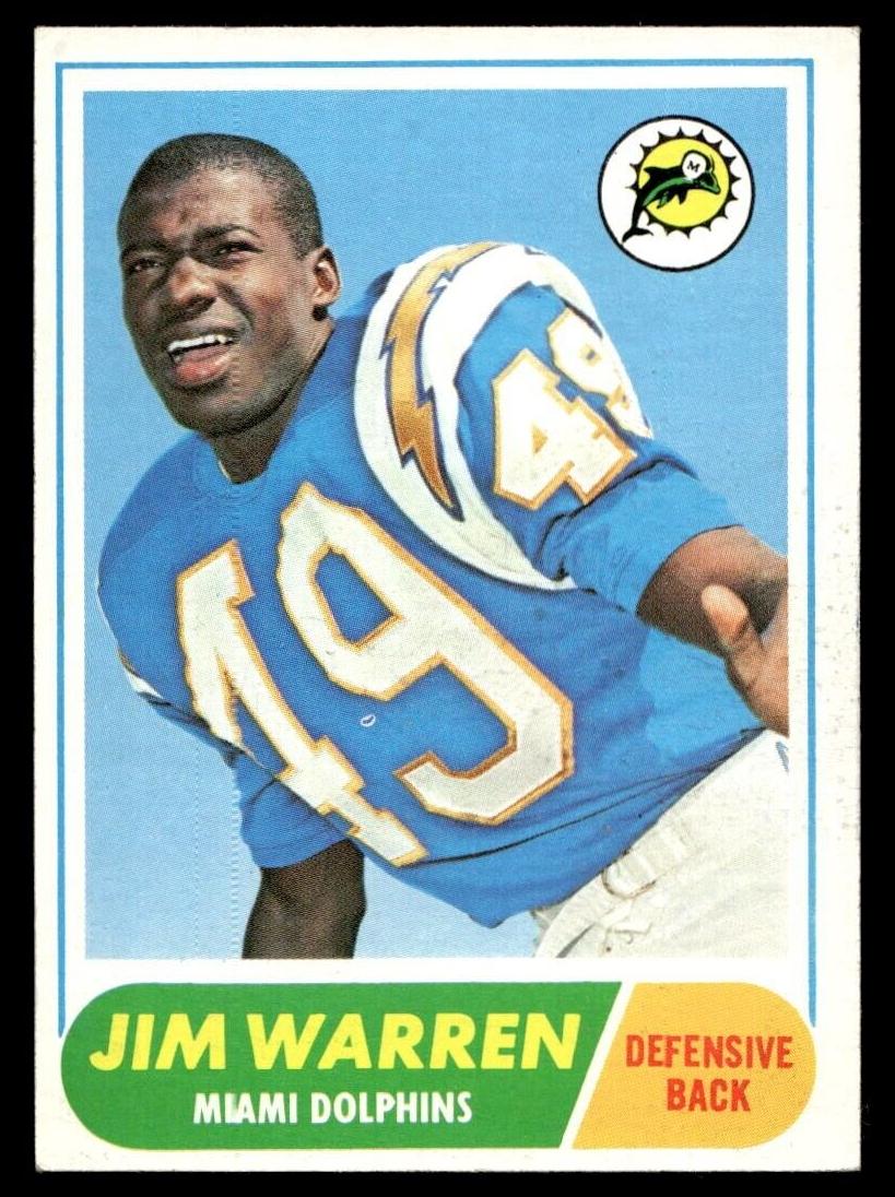 1968 Topps Football Jim Warren #66