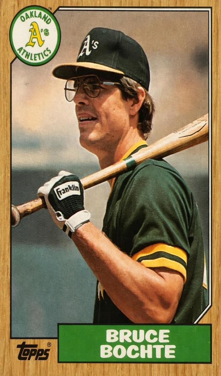 1987 Topps Baseball Bruce Bochte #496 PSA 8.5