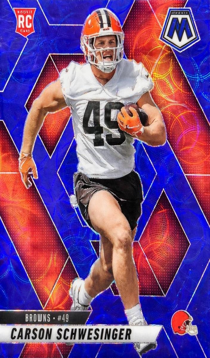 2025 Panini Mosaic Football Blue Scope Carson Schwesinger #371