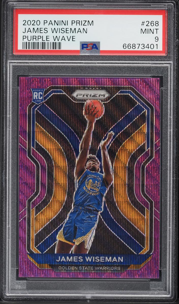 2020 Panini Prizm Basketball Purple Wave James Wiseman #268 PSA 9