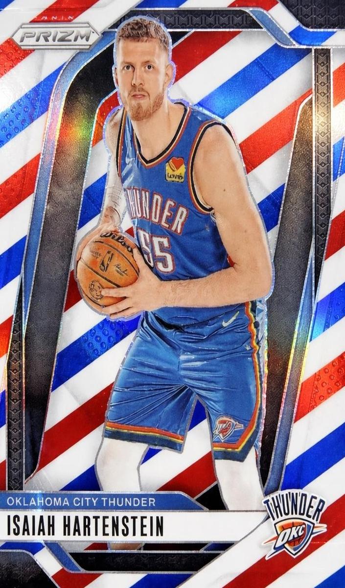 2024 Panini Prizm Basketball Red White and Blue Isaiah Hartenstein #154
